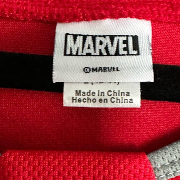 New Marvel DEADPOOL Mens Black Graphic Hockey Jersey Size L (42-44) Authentic - Picture 2 of 8